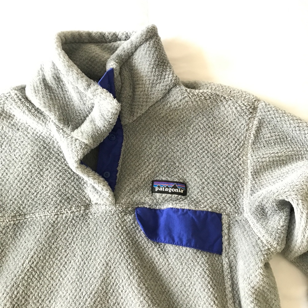 Patagonia Grey Re-Tool Snap Fleece Pullover